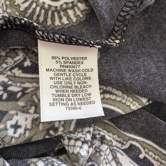 Liz Claiborne Cap Sleeve Tunic Size XXL Black & White EUC - Picture 8 of 8